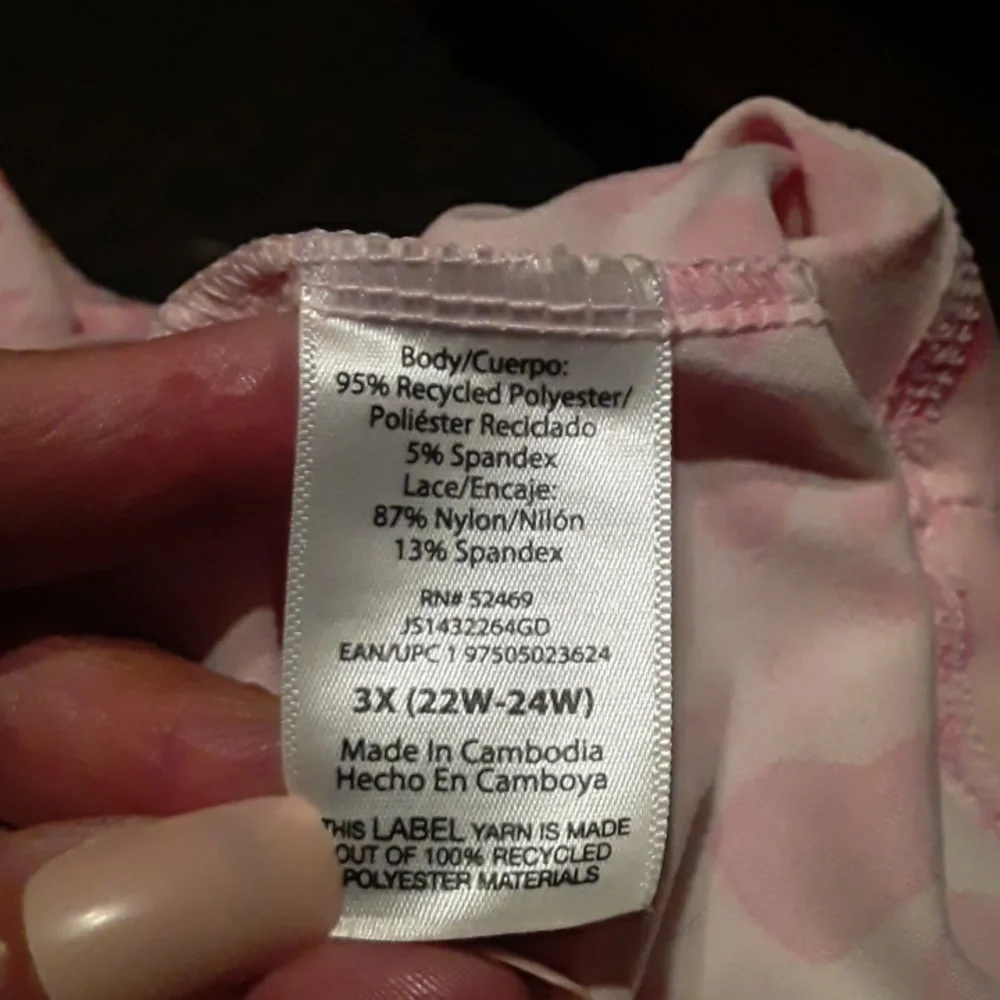Joyspun 3X Adorable Adj Straps Nightgown Pink Cheetah Print - Picture 14 of 15